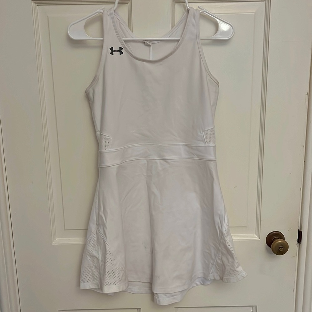 Under armor White tennis dress size small